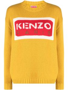 Kenzo pull en maille à logo intarsia - Jaune