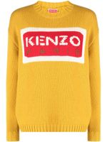 Kenzo pull en maille à logo intarsia - Jaune