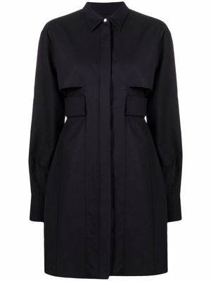 Givenchy robe-chemise évasée à découpes - Noir