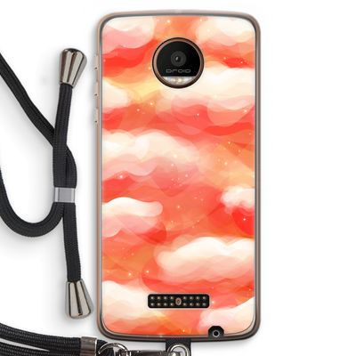 Lichte Wolken: Motorola Moto Z Force Transparant Hoesje met koord