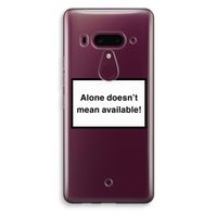 Alone: HTC U12+ Transparant Hoesje