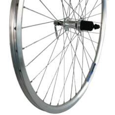 Roland achterwiel 28 uitval cass 8v alu v-profil zilver
