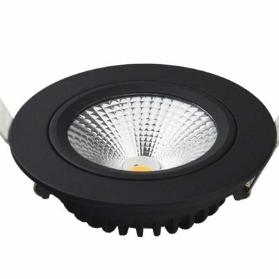 LED inbouwspot zwart 1100 lumen 12W 2700K breedstralend 60° 26mm hoog diameter 104mm kantelbaar IP54