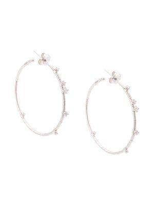 Mattia Cielo créoles en or blanc 18ct à ornements - Argent