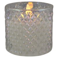 LED kaars in glas 8cm gekleurd B/O - Magic Flame