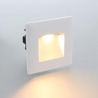 Vince LED IP65 wand trapverlichting CCT 3Watt vierkant WIT doorlusbaar voor WCD inbouwdoos