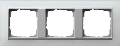 Gira Event Opaak Wit / Aluminium 3-voudig