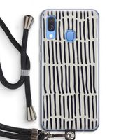 Moroccan stripes: Samsung Galaxy A40 Transparant Hoesje met koord