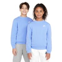 Nike Sportswear Club Fleece Crew Sweater Kids Paarsblauw Wit Nike Sportswear Club Fleece Crew Sweater Kids Paarsblauw Wit