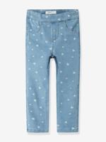 Jegging met hartjes voor meisjes NAME IT jeansblauw