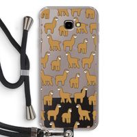Alpacas: Samsung Galaxy J4 Plus Transparant Hoesje met koord