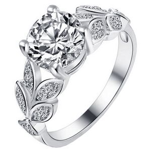 Dames ring LGT Jewels Crystal Leaf-16mm