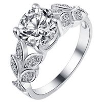 Dames ring LGT Jewels Crystal Leaf-19mm - thumbnail