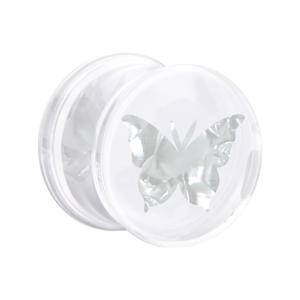 Double Flared Plug met Mother of Pearl Inlay Acryl Tunnels & Plugs