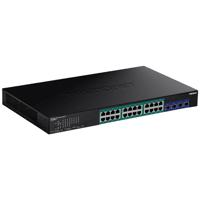 Trendnet TPE-30284 netwerk-switch Managed L2/L4 Gigabit Ethernet (10/100/1000) Power over Ethernet (PoE) 1U Zwart - thumbnail