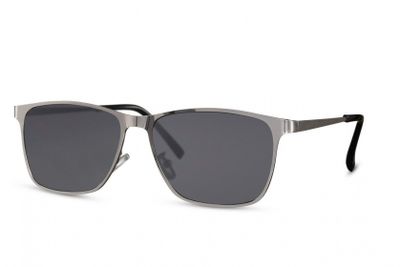 CWI zonnebril heren wayfarer volledig omrand cat. 3 zilver/zwart CWI zonnebril heren wayfarer volledig omrand cat. 3 zilver/zwart