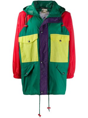 JC de Castelbajac Pre-Owned imperméable colour block à lien de resserrage - Vert