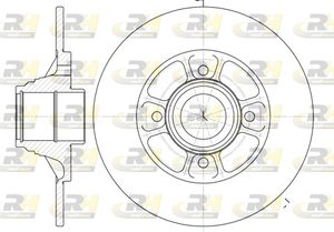 Remschijf ROADHOUSE, Remschijftype: Massief, Diameter (mm)238mm, Inbouwplaats: Achteras, u.a. für Renault