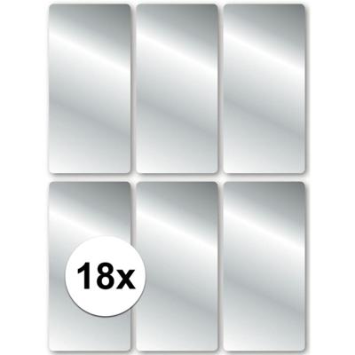 18x Schoolboek etiketten - zilver - labels - 2,5 x 5,5 cm - stickers