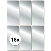18x Schoolboek etiketten - zilver - labels - 2,5 x 5,5 cm - stickers