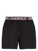 Karl Lagerfeld short de sport à logo Essential imprimé - Noir