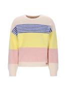 NoNo winter sweater meisjes - ivoor - Kendra - fluffy, gestreept