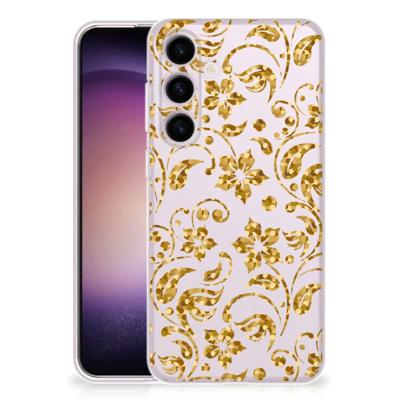 Samsung Galaxy S24 | TPU Case | Gouden Bloemen Samsung Galaxy S24 | TPU Case | Gouden Bloemen