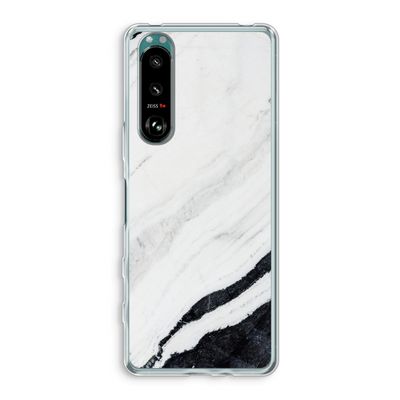 Elegante marmer: Sony Xperia 5 III Transparant Hoesje