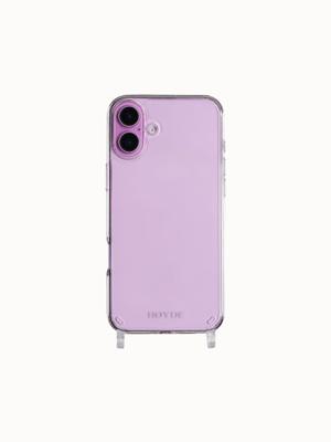 Høyde iPhone 16 Plus hoesje - Backcover met siliconen ringen - Transparant