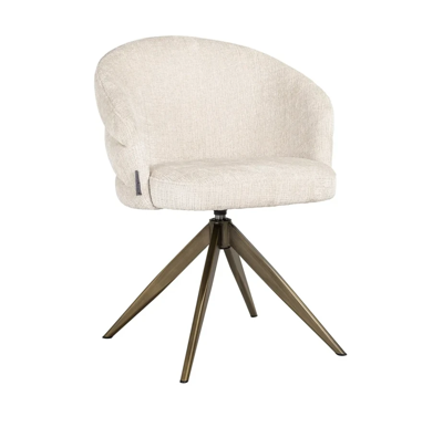 Eetkamerstoel Zendaya Beige Chenille