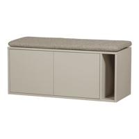vtwonen TV-meubel/Bankje 'Settle Down' Met zitkussen, Grenenhout, 108cm, kleur Dust