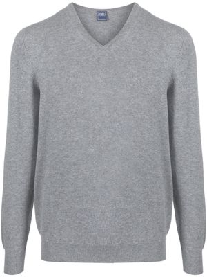 Fedeli pull en cachemire à col v - Gris