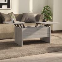 Salontafel 80x50x42,5 cm bewerkt hout grijs sonoma eikenkleurig
