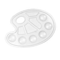 Verfpalet collall kunststof met 10 reservoirs wit