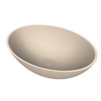Arcqua Prince waskom - opbouw - ovaal - 49x34cm - mat zand WAS558496