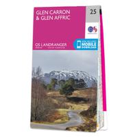 Wandelkaart - Topografische kaart 025 Landranger Glen Carron & Glen Af