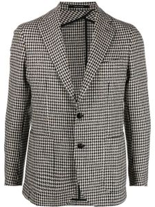 Tagliatore blazer boutonné à motif pied-de-poule - Noir