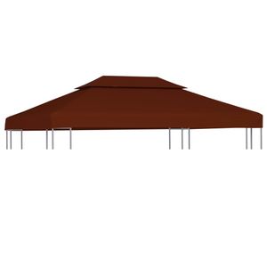 VidaXL Prieeldak 2-laags 310 g/m² 4x3 m terracottakleurig