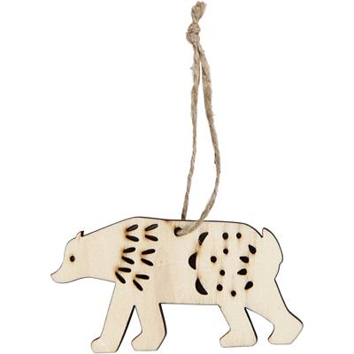 Creativ Company Ornament, ijsbeer, h: 4,5 cm, d: 0,5 cm, b: 7,5 cm, 4 stuk/ 1 doos