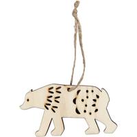 Creativ Company Ornament, ijsbeer, h: 4,5 cm, d: 0,5 cm, b: 7,5 cm, 4 stuk/ 1 doos