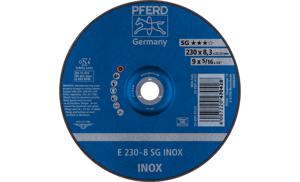 PFERD 62223832 E 230-8 SG INOX Afbraamschijf gebogen Diameter 230 mm Boordiameter 22.23 mm RVS 10 stuk(s)