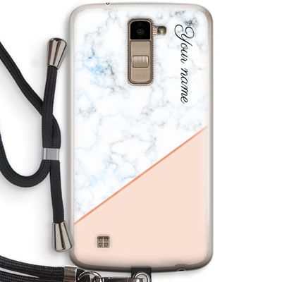 Marmer in stijl: LG K10 (2016) Transparant Hoesje met koord