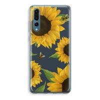 Sunflower and bees: Huawei P20 Pro Transparant Hoesje - thumbnail