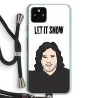 Let It Snow: Pixel 5a 5G Transparant Hoesje met koord