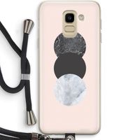 Marmeren cirkels: Samsung Galaxy J6 (2018) Transparant Hoesje met koord