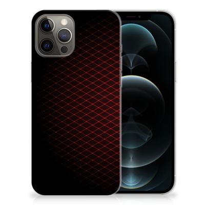 iPhone 12 Pro Max | TPU bumper | Geruit Rood
