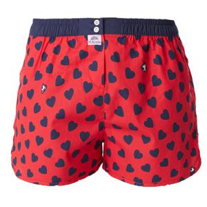 McAlson Boxer rood met blauwe hartjes