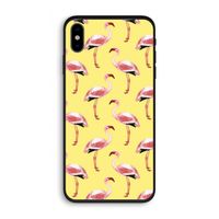 Flamingo's geel: iPhone X Biologisch afbreekbaar hoesje