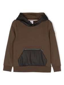 BOSS Kidswear hoodie en coton mélangé à logo imprimé - Marron