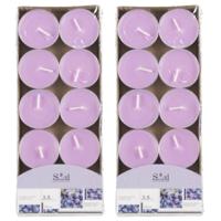 Arti Casa Geurtheelichtjes - 20x stuks - blauwe bes - lilapaars - was - 3,5 uur